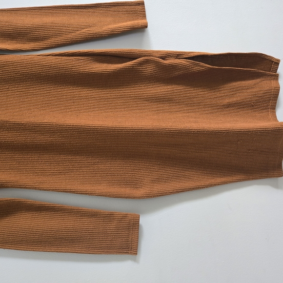 Windsor Brown Mock Neck Long Sleeve Bodycon Dress - Picture 4 of 9